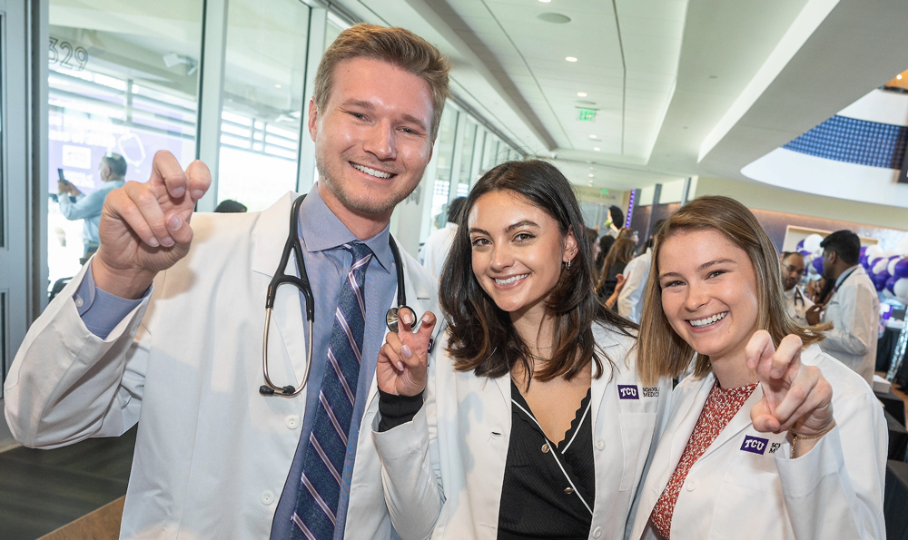 Group of MD School students at TCU event