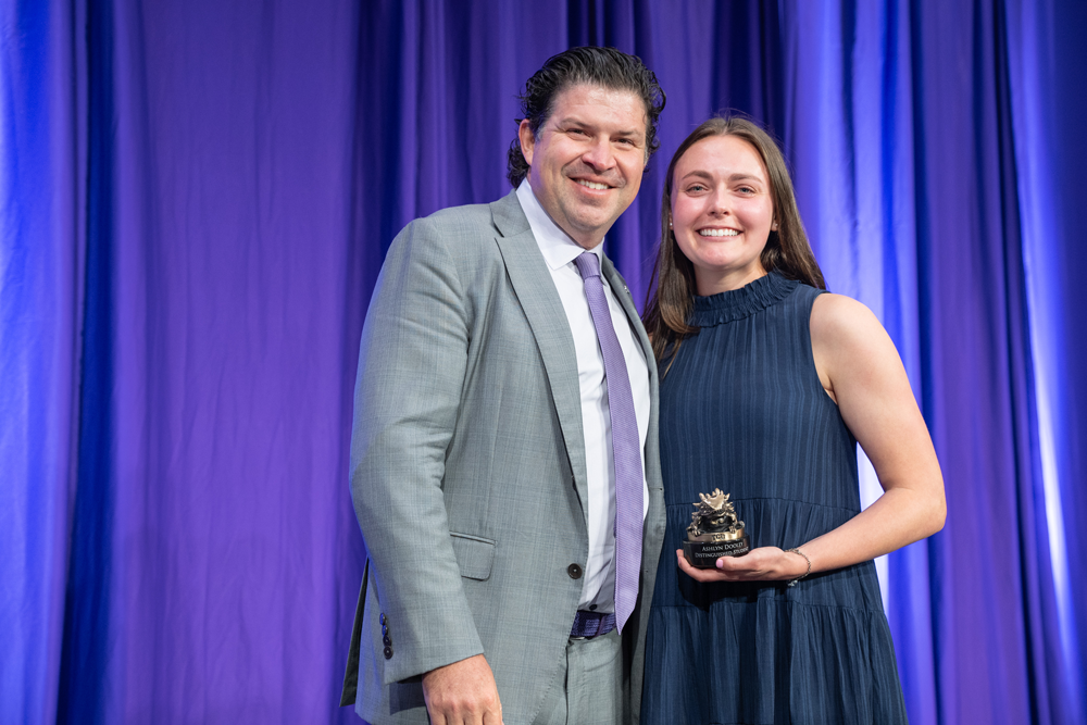 Image of Chancellor Pullin with Leadership Awards 2026 Awardee