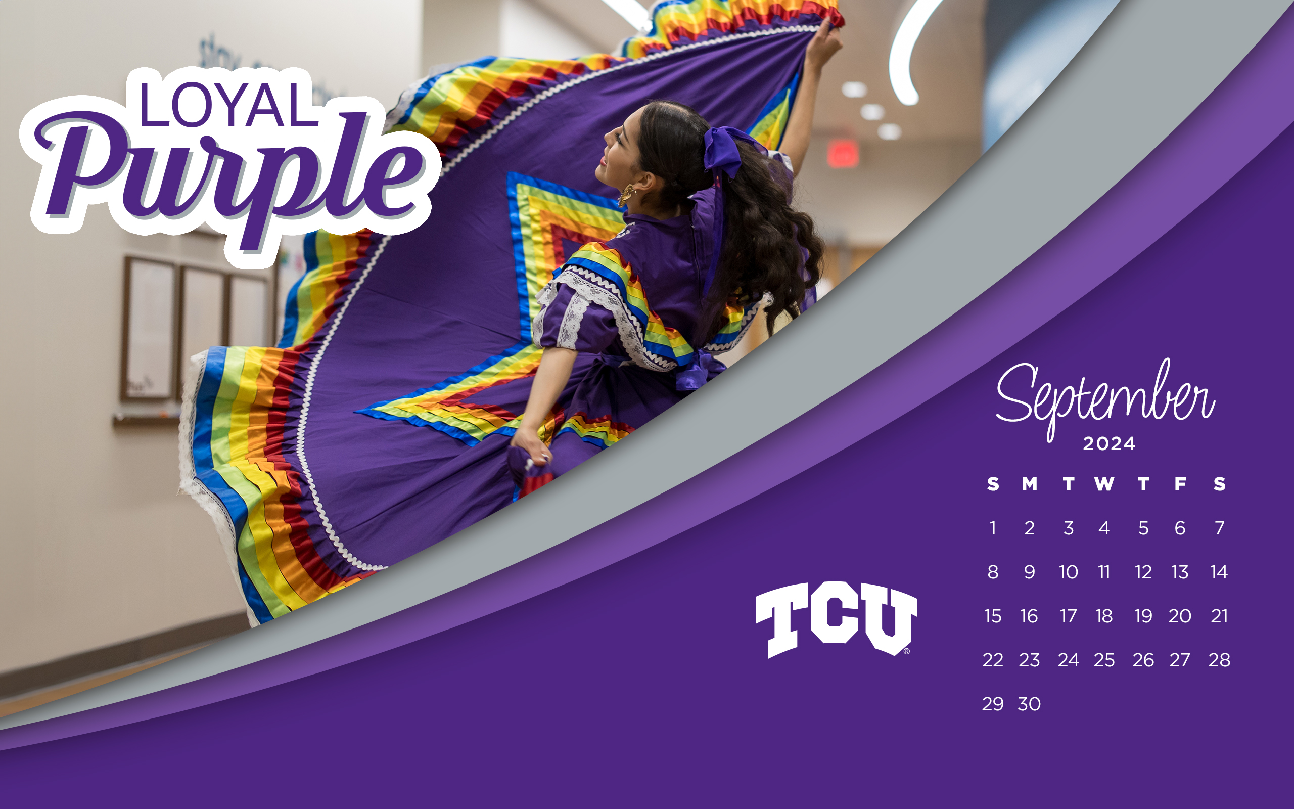 Loyal Purple Calendar Wallpaper - September 2024